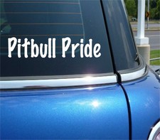 PITBULL PRIDE PIT BULL DOG FUNNY DECAL STICKER ART CAR WALL