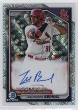 2024 Bowman Chrome Mega Box Prospect Mojo Leonardo Bernal #BMA-LB Auto 1j2