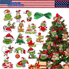 32 Piece Merry Christmas Grinch Ornaments Tree Hanging Decoration Figure Pendant