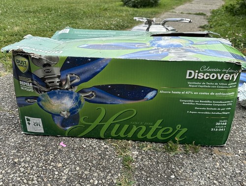 HUNTER Discovery 48" Ceiling Fan Space Galaxy Blades World Earth Globe Light