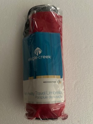 Eagle Creek Rain Away Travel Umbrella Red New!