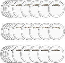 50Pcs 1.5 Inch Acrylic Design Button Badge Clear Button Pin Badges Kit for DIY C