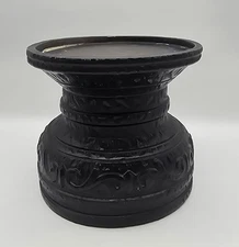 Vintage Large  Chunky MCM Pillar Candle Holder / Pedestal Large