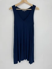 NWOT Michael Stars Navy Blue V-Neck Sleeveless Mini Dress Women's Size Small