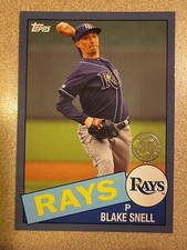 2020 TOPPS #85-94 BLAKE SNELL 35TH ANNIVERSARY 1985 RETRO BLUE PARALLEL RAYS