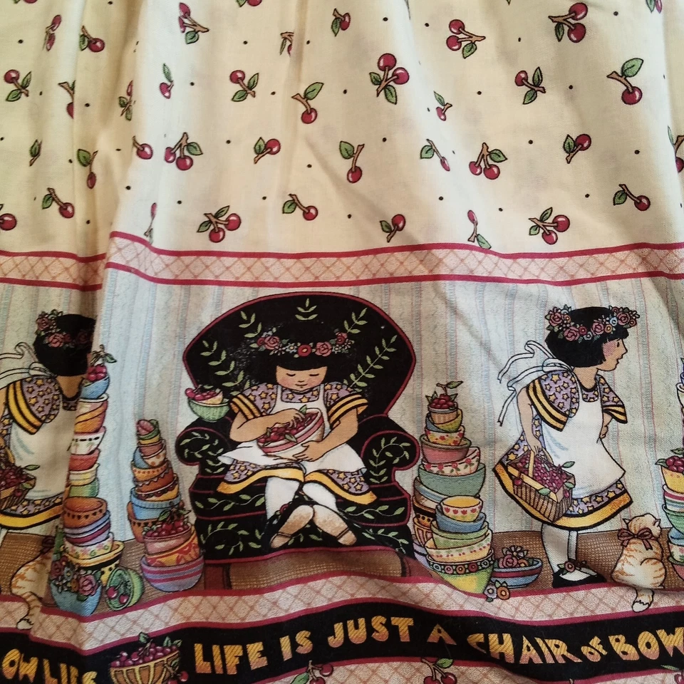 Vestido Circo Niñas Grande Rojo Manga Larga Fluido Cottage Boho Renfaire Campesino Foto 2 de 4