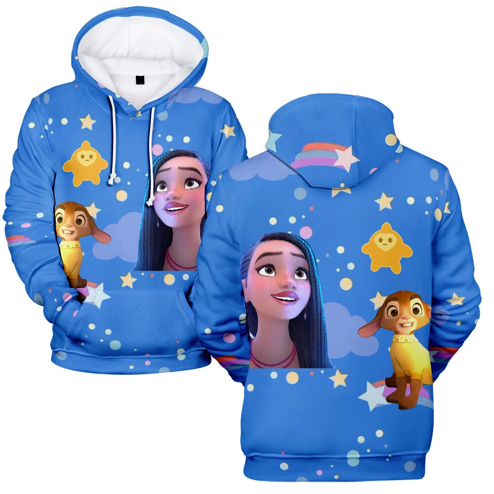 Felpe con cappuccio 3D principessa Asha Valentino cosplay film auguri adulti felpe giacche
