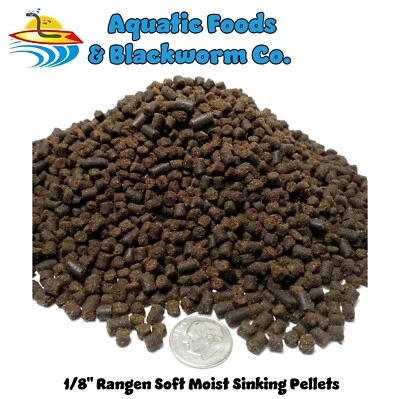 RANGEN SOFT PELLETS 20-lbs 1/8" Soft Moist Sinking Rangen Pellets for Axolotls, Newts, Snails