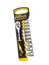 12pcs 3/8 Drive Hand Ratchet Wrench 3inch Extension Metric Socket Set Holder