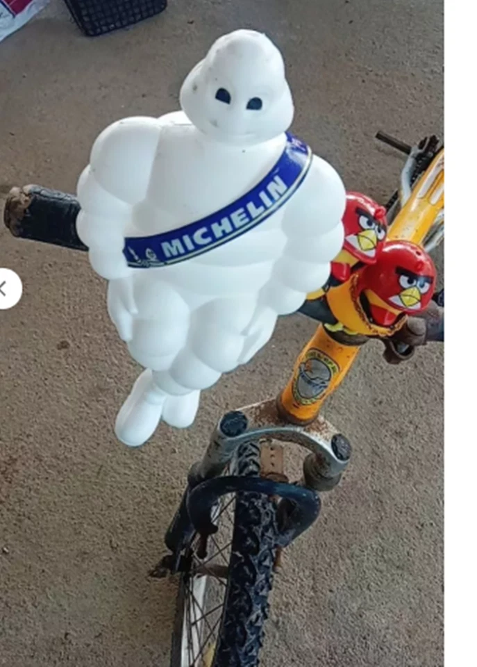 Blue 12" Michelin Man Collectible Bibendum Doll Decorate Welcome Sign No LED - Image 4 of 4