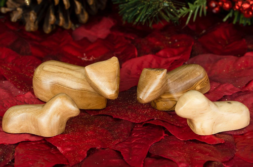 Heiliges Land Olivenholz gesichtslose Krippe aus Israel, 12-teilig Unikat Innen W - Bild 8 von 8