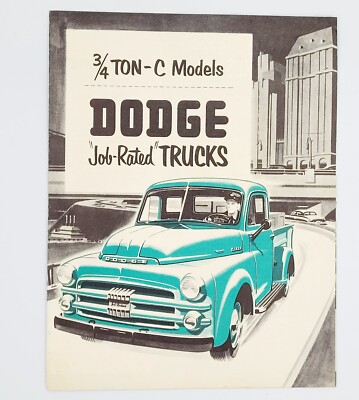 1951 Dodge 3/4 Ton C Models ''Job Rated'' Brochure