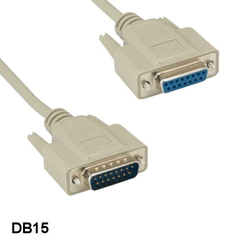 Kentek 10 ft DB15 Cable Male to Female Extension 15 Pin for Joystick Mac Monitor