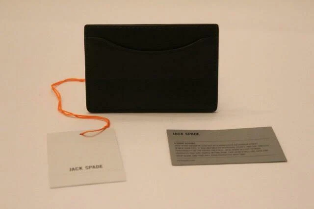 ID de hombre cuero JACK SPADE y los titulares de Placa