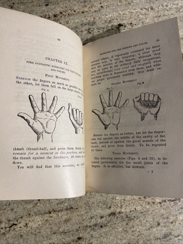 1873 WARD-JACKSON'S GYMNASTICS FOR THE FINGERS AND WRIST ~ Illustrated Diagrams - Picture 14 of 24