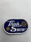 Vintage c 1980s Snowboarding Snow Ski Snowmobile "Think Snow" Patch T035