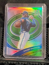 Dansby Swanson 2021 Spectra Green Neon #17/30 - Braves/Cubs
