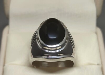 Natürlicher jemenitischer blutroter Karneol 925 Silber Handarbeit Aqeeq schwerer Herrenring