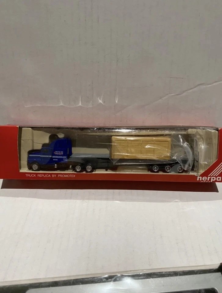 * (2) Camiones tractor Herpa con remolques HO Foto 3 de 4