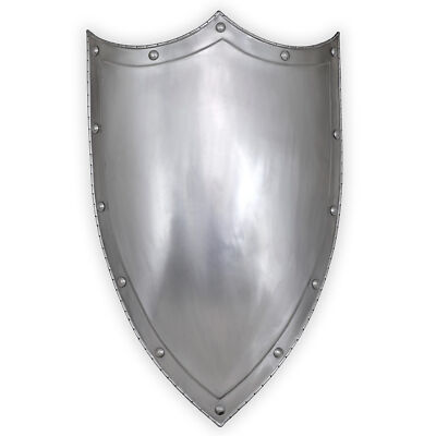 #ad Medieval 20G Steel Shield Polished Finish Renaissance Faire LARP Armor Prop $99.99