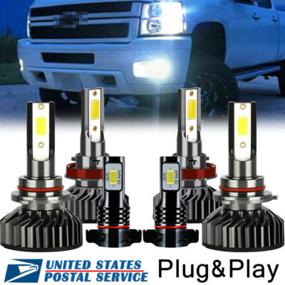 9005 H11 5202 LED Headlight Fog Light for Chevy Silverado 1500 2500 HD 2007-2015