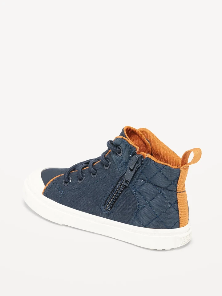 Old Navy Toddler Quilted Canvas Unisex Sneaker Shoes Blue Size 6 8 9 10 $27 - Image 3 of 3