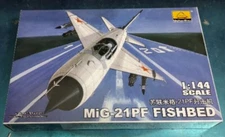 1/144 Plastic Model Kits MiG-21PF FISHBED 80410 Assembled Aircraft