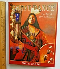 SIOUX GHOST DANCE, WOUNDED KNEE- by JD CHALLENGER -NEW NOTE CARD SET OF 16, 1990