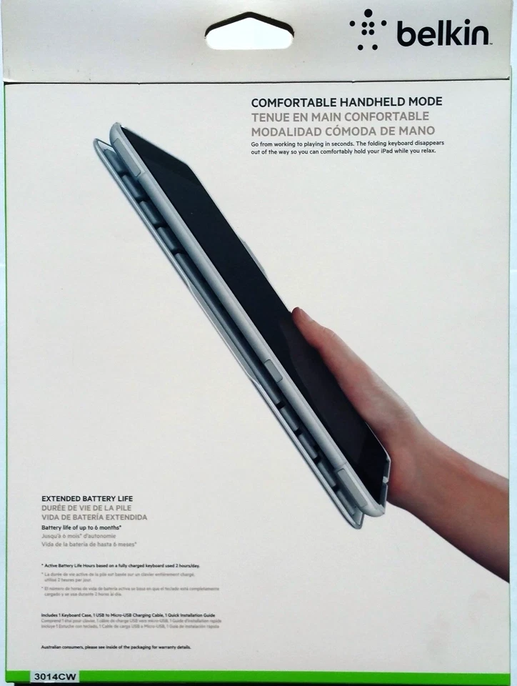 Brand New Sealed Belkin QODE Ultimate Keyboard Case iPad Air 1st Gen - Silver - Image 3 of 4