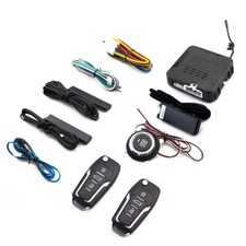 Car Keyless Entry Engine Start Alarm System Push Button Remote Starter Stop Kit