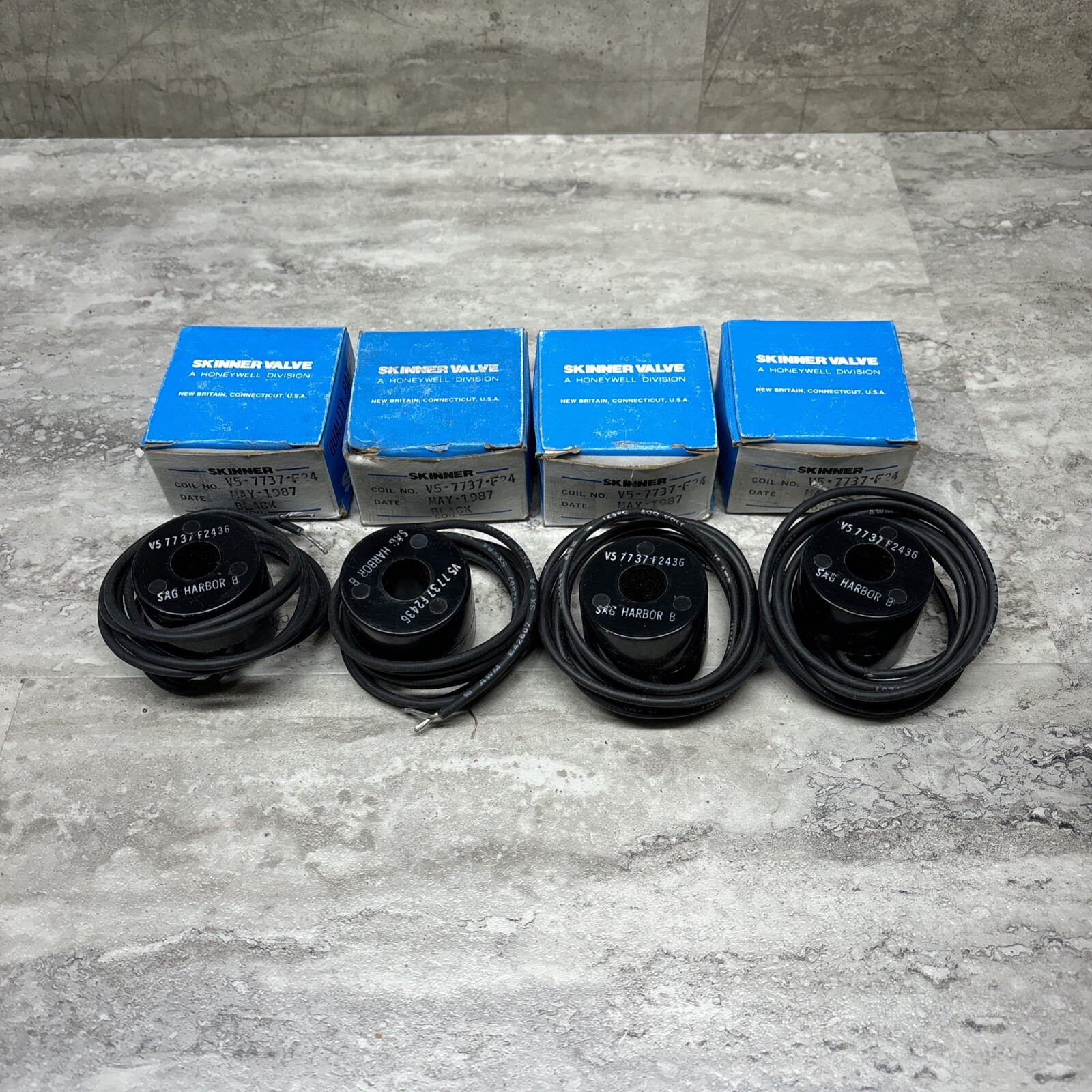 Lot Of 4 Skinner / Honeywell V5-7737-F24 Coil For Solenoid Valve, New Old Stock