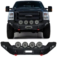 GNG FIT 2011-2016 Ford F250 F350 F450 Front Bumper with LED Lights and D-Rings