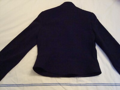 Veste Femme Alain Manoukian - Taille 38 - Laine Noire élégante - Col Officier - Occasion Très Bon état