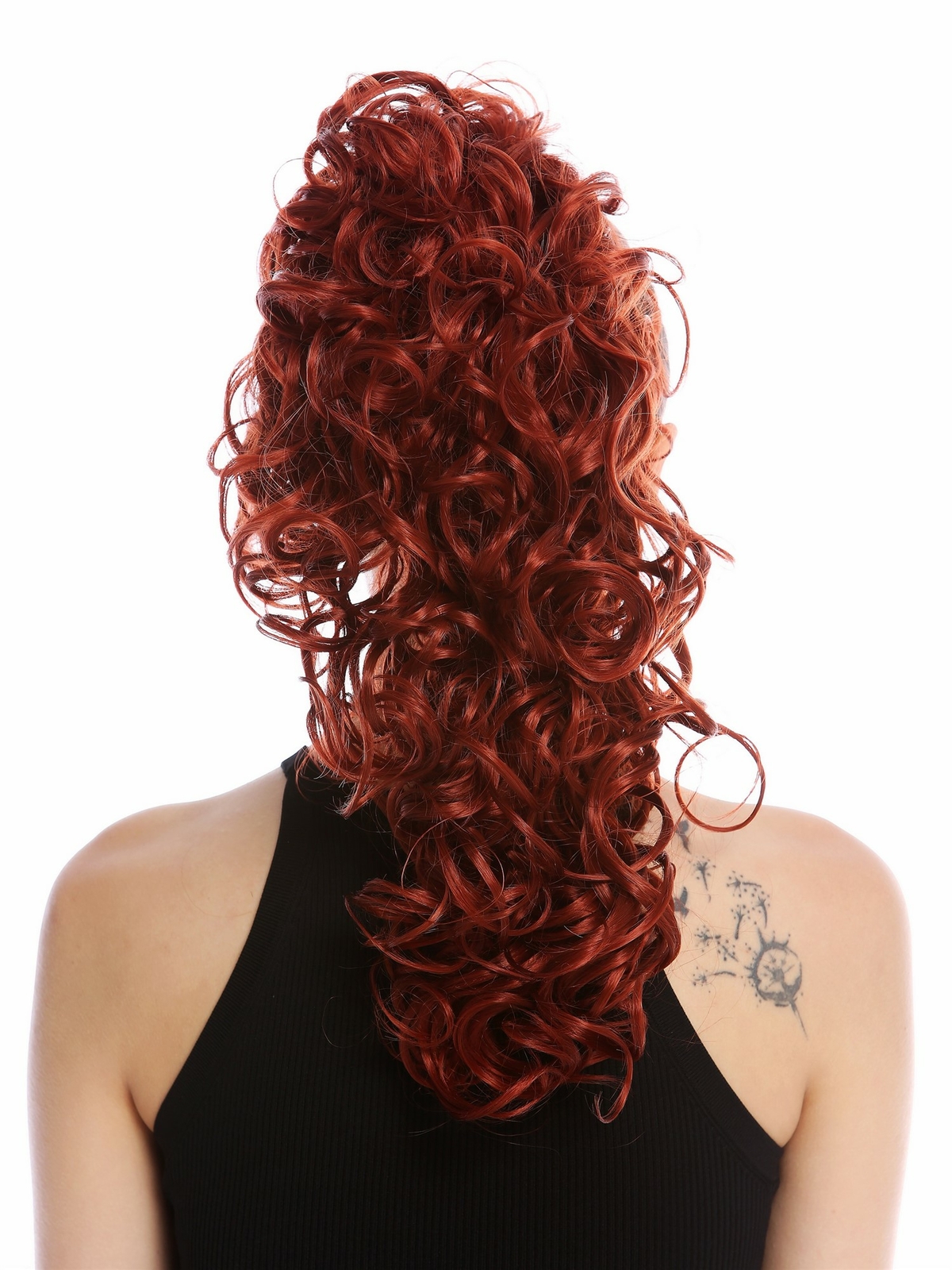 Hairpiece Ponytail Long Curly Copper Red 45