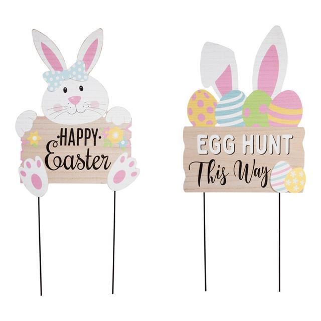 Premier Assorted Easter Egg Hunt Garden Stakes - 28.5cm