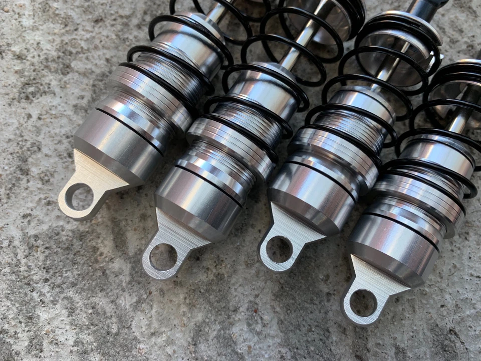 High Performance Big Bore Shocks W/ 4.5mm shaft for Arrma Mojave 4s BLX Silver - Image 2 of 3