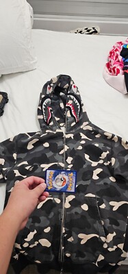 Bape Short Sleeves Full Zip Hoodie
