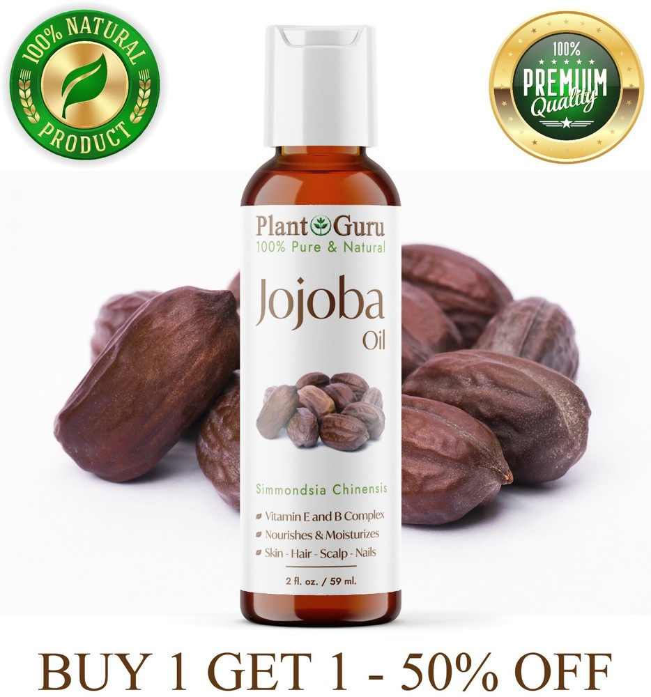 Golden Jojoba Oil 2 oz. Cold Pressed 100% Pure Natural Skin, Hair, Face, Massage