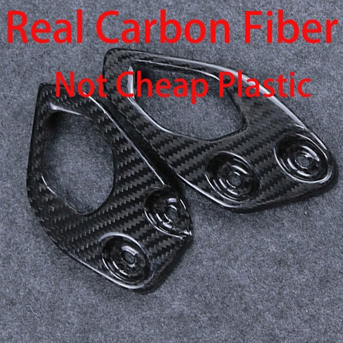 Real Carbon Fiber Foot Peg Heel Plate Guard For 2019-2025 Kawasaki