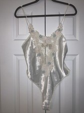 Vintage Victoria  s Secret Gold Label lace romper Teddy Lingerie Sz S High Cut