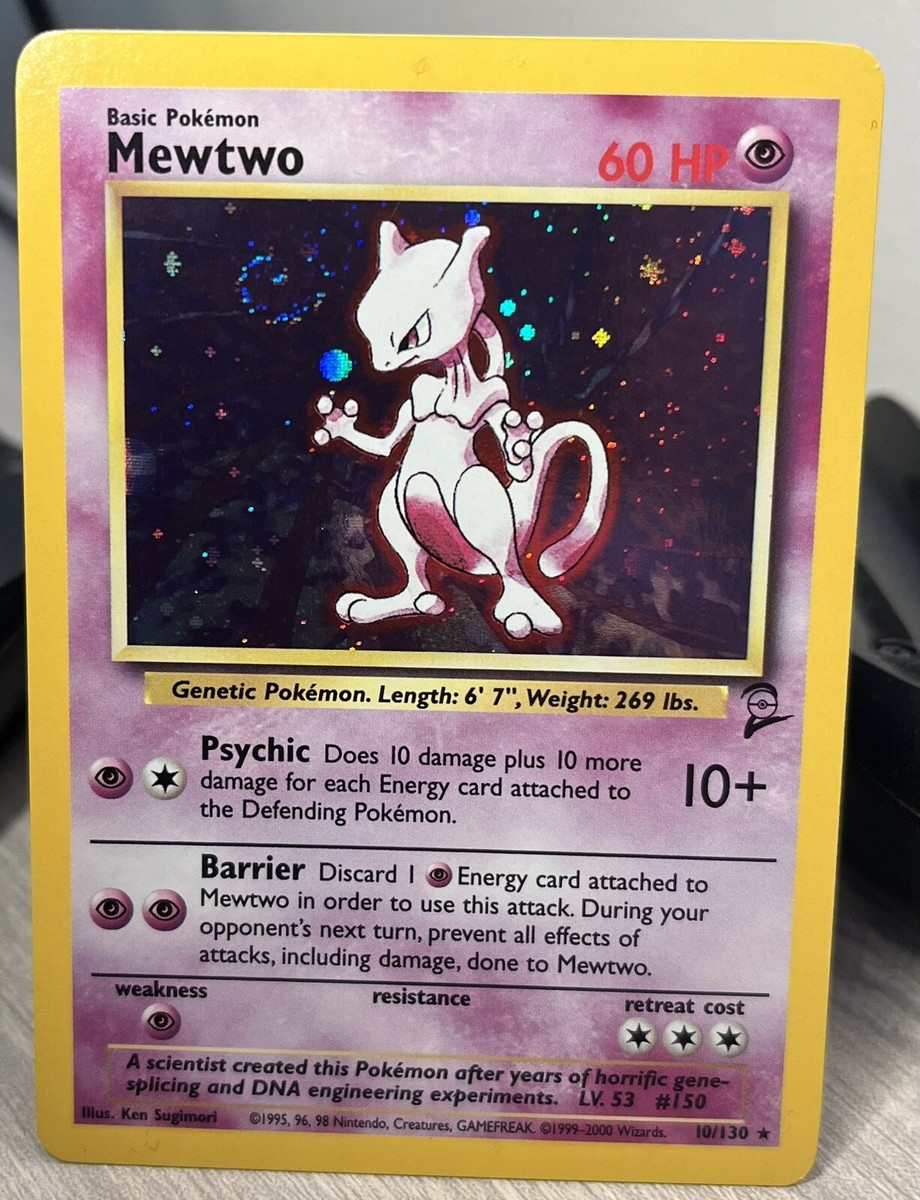 Mewtwo Holo 10/102 - 1999 Pokémon WOTC 1999 Pokemon Game #10 Mewtwo-Holo NM-MT 10/130 TCG | eBay
