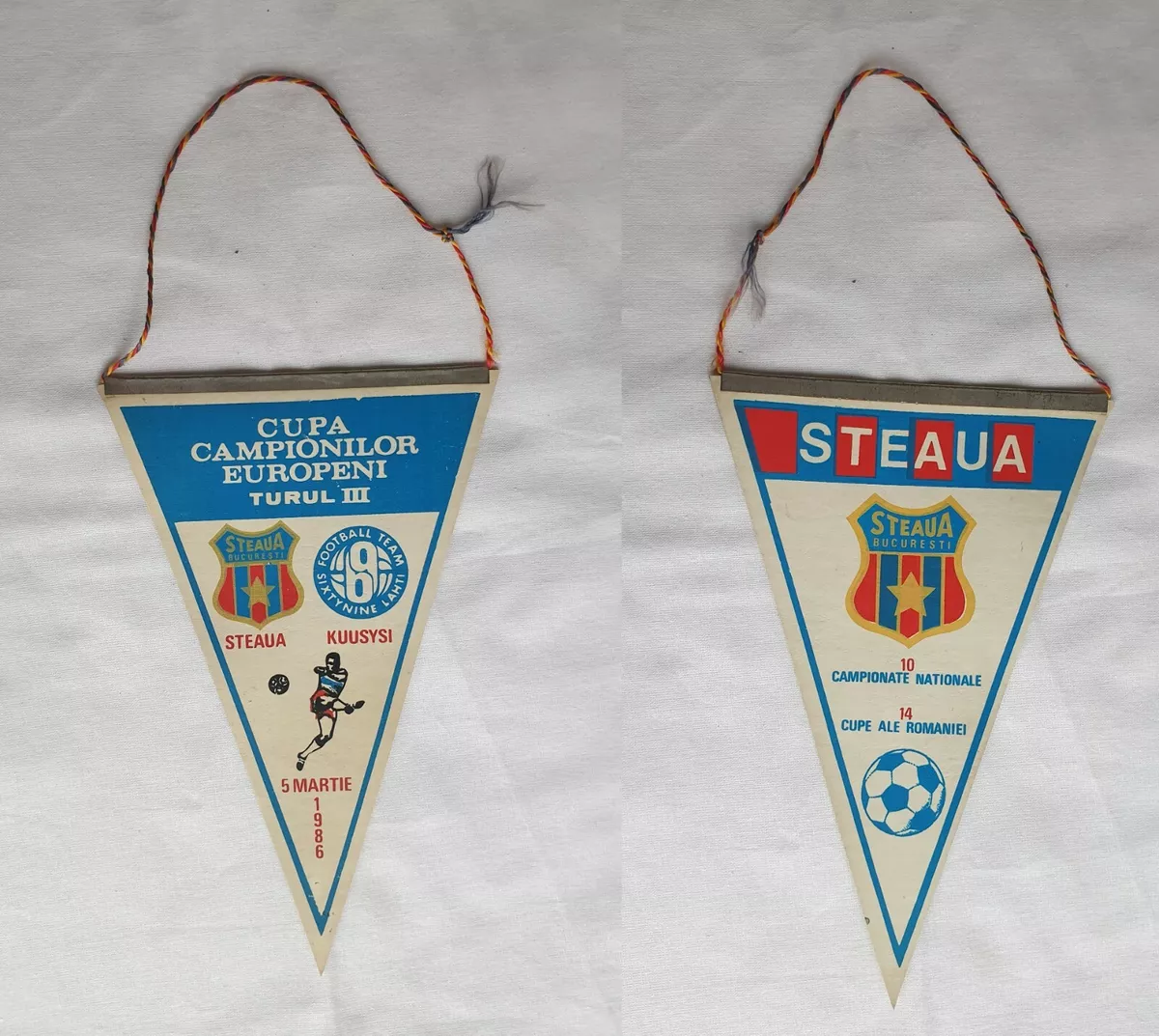 Romania football European Champions Cup 1986 Steaua Bucuresti & Kuusysi  Lahti #2