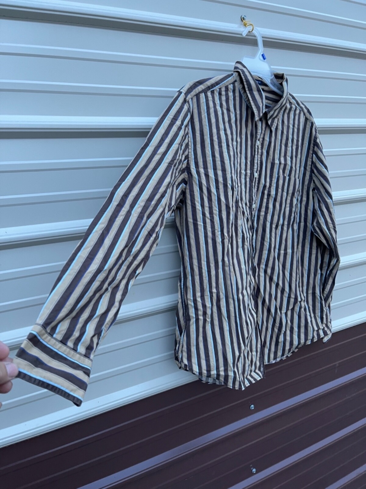 Gap Multicolor Long Sleeve Button Down Fitted Str… - image 4