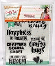 Crafters Companion Happiness is Handmade Stamps by Crafty Fun Collection RareHTF