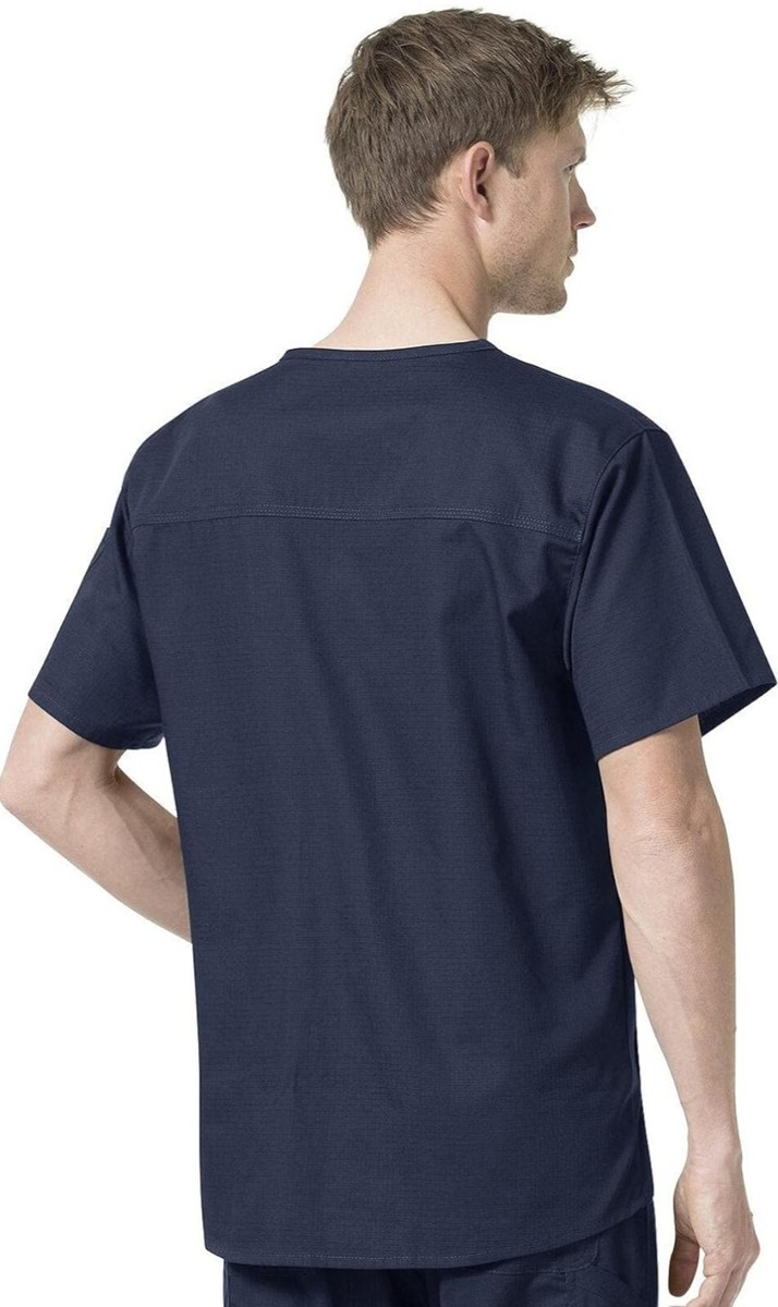 Medium Carhartt Men's Rugged Flex Ripstop Top Scrub Navy Heather V