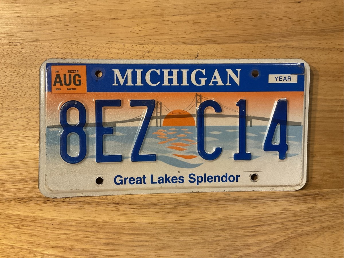 【mku様】old  ❀ 18cm plate (b) 2003 Michigan “Great Lakes Splendor” License Plate # 8EZ C14 | eBay