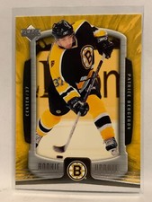 #9 Patrice Bergeron Boston Bruins 2005-06 Upper Deck Rookie Update Hockey Card