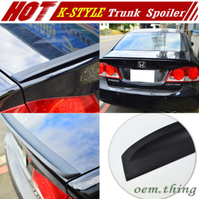 Fit FOR ACURA Lip Spoiler TSX K-Style Rear Trunk 04-08 Boot Unpainted 4D Sedan