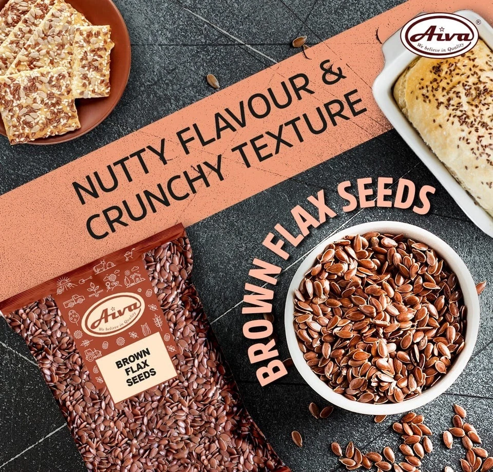 Semillas de lino marrón AIVA 5 lb Foto 4 de 4