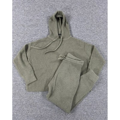 Jenni Kayne Womens Set Small Knit Sweatshirt Hoodie Pants Wool Baby Alpaca